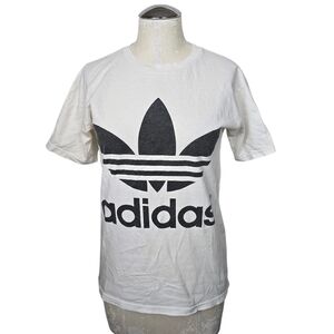 Adidas White Black Crewneck Short Sleeves Shirt S